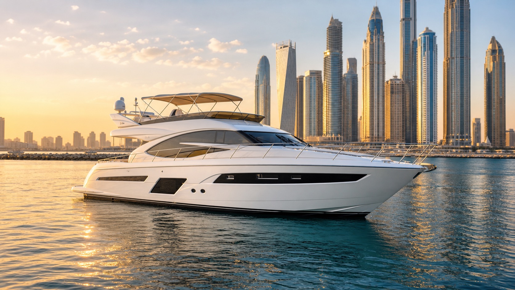 Luxury yacht rental in Dubai Marina