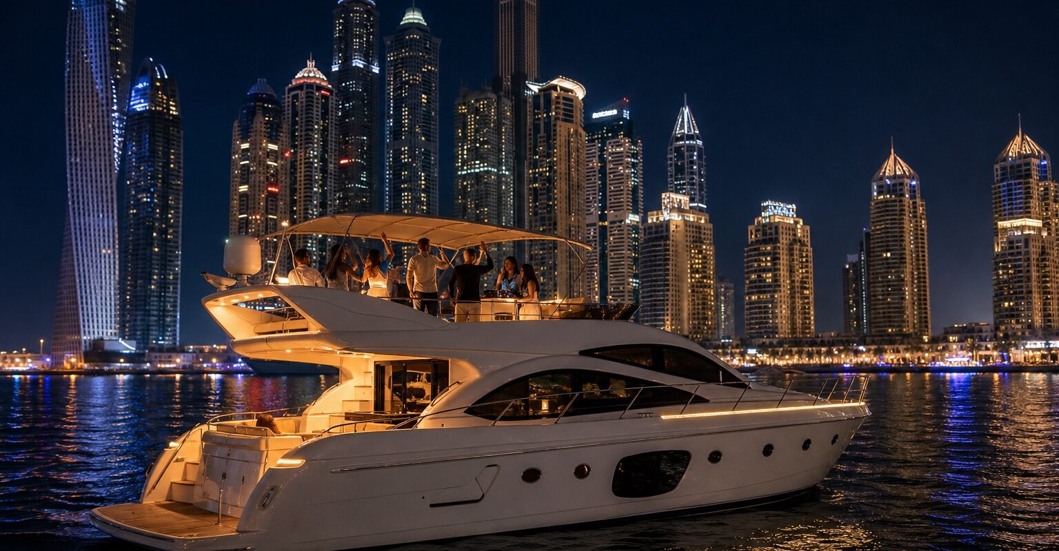 Dubai Marina Yacht Party Night