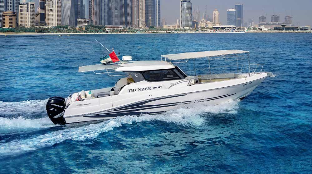 Thunder 36 Ft Yacht private yacht rental Dubai